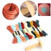 Wooden Darning Supplies Kit with Mushroom Patching Tool and 10