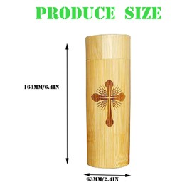 prtsftrb Biodegradable Scattering Urn for Ashes - Eco Scatter Urn - Small Bamboo Urn for Human Ashes, Pets, Dogs, Cats, Ashes, with a Wooden Spoon (Type 1)