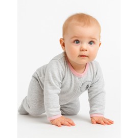 SKYTWO Baby Footie Bodysuits with Mittens - 3 Pack Infant Girls Boys Footie Rompers (US, Age, 9 Months, Rabbit)