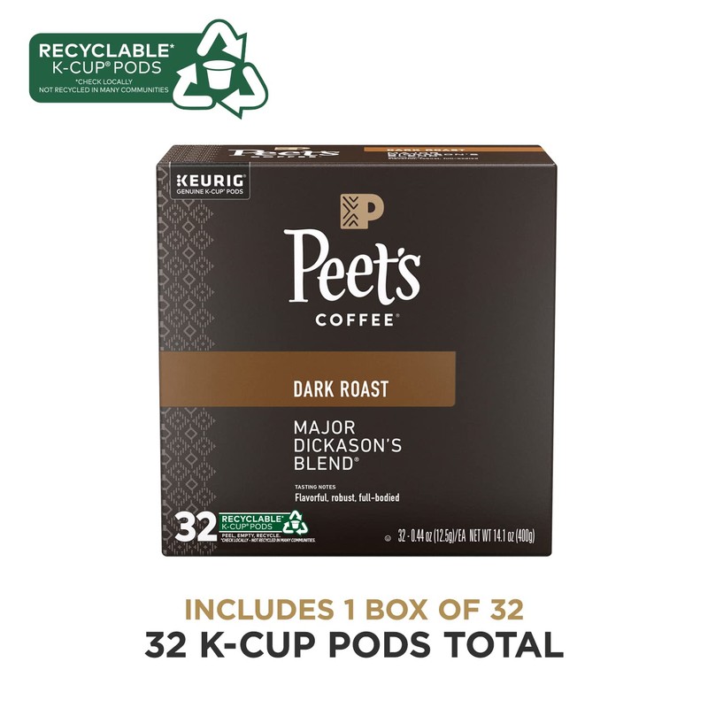 Peet's Coffee, Dark Roast Keurig K-Cup Pods - Major Dickason's