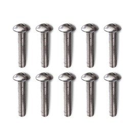 Set of 10 Double Rod Fence Screws, M8 x 40, Made of Stainless Steel, 5.5 mm Hex Head, Carriage Bolt, Stainless Steel Screw for Attaching Double Rod Fences to the Post, Mesh Mats, Rod Mats