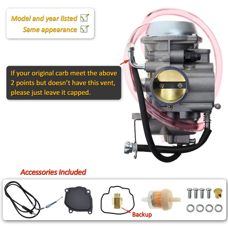 Motorcarb Carburetor & Throttle Cable, for Arctic Cat 400 (98-01)