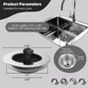 Hibbent 2 Pack Universal 3 in 1 Kitchen Sink Drain