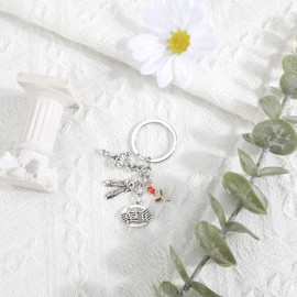 Stylish and Elegant Keyring for Ballet Lovers, Inspirational Gift, Dance Teacher Gift, Gift That Makes You Pride, Inspirational Gift, Prom Gift, silver, S