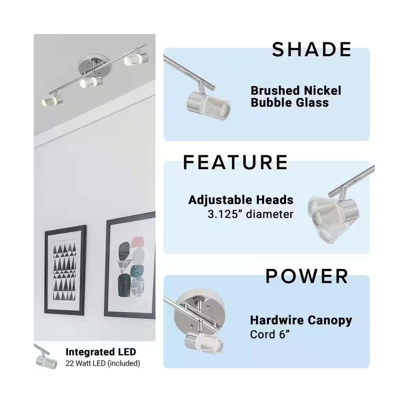 Catalina Lighting 19'' W 3-Light LED Track Bar Light Fixture