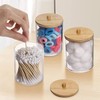 Beenle-Icey 4Pcs Acrylic Qtip Dispenser Clear Cotton Swab Holder with
