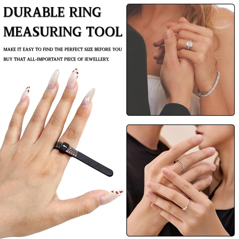 KEYRI 6 pieces ring sizer, EU size 41-76, ring sizer,