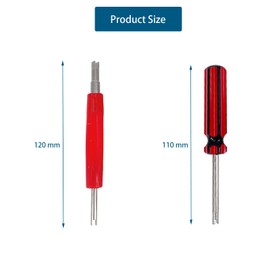 ZUFECY Tire Valve Removal Tool Installation Kit, 4-Way Valve Tool Single/Dual Head Valve Core Remover Tire Repair Stem Tool (6PCS)