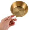 TOVINANNA Men Shaving Soap Bowl with Gold Handle Stainless Steel