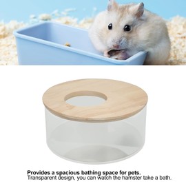 Hamster Sand Bathtub, Acrylic Small Pets Sand Bath Digging Sand Bathtub Round Shaped Pet Sand Box Sand Bathroom Assemble Shower for Hamster (3#)