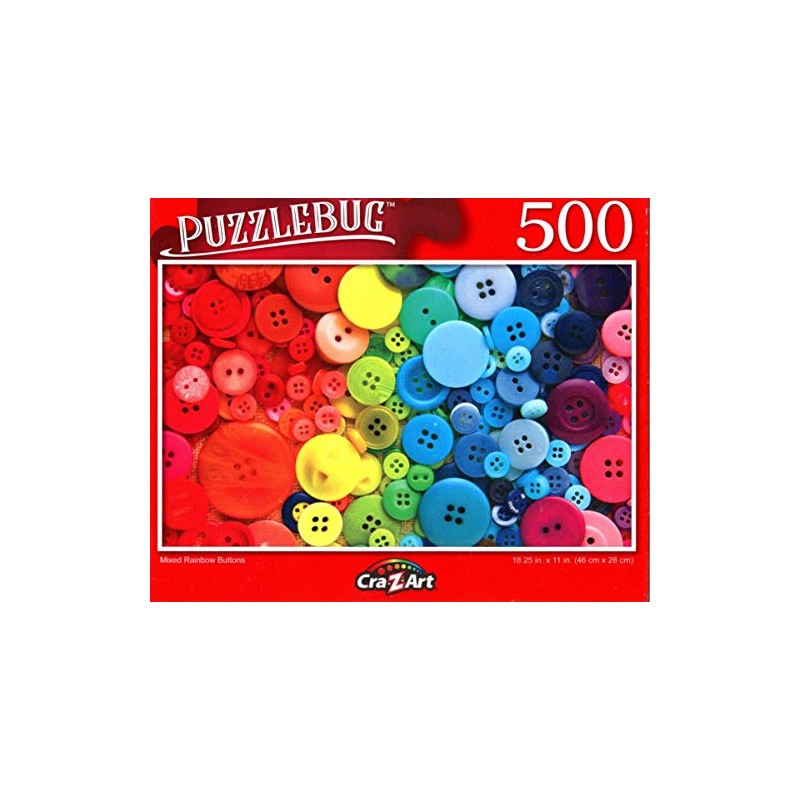 Mixed Rainbow Buttons - 500 Pieces Jigsaw Puzzle