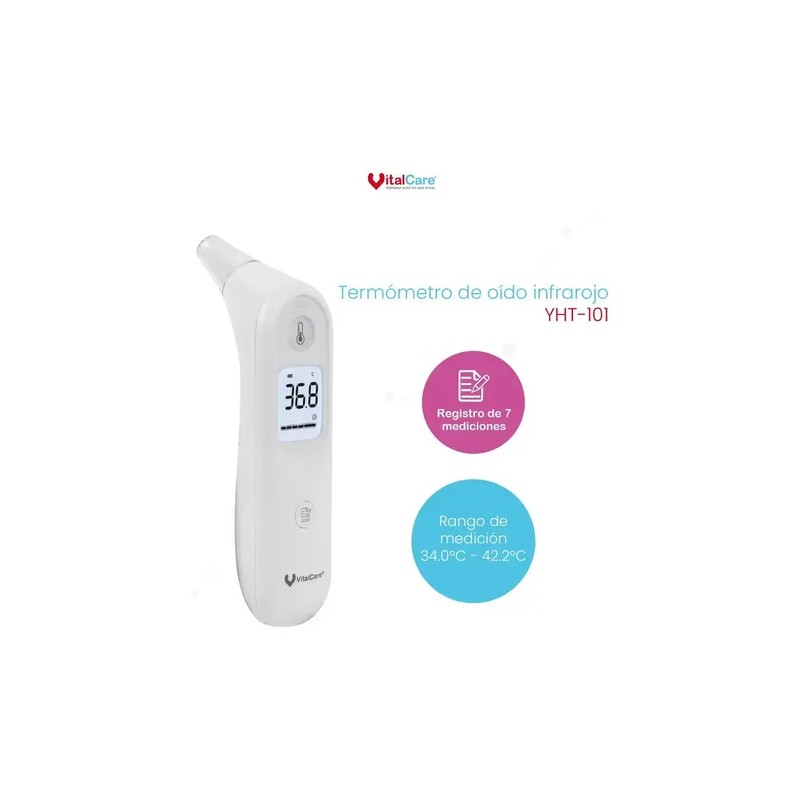 Termómetro De Oído Infrarrojo Yht-01 Vitalcare Blanco