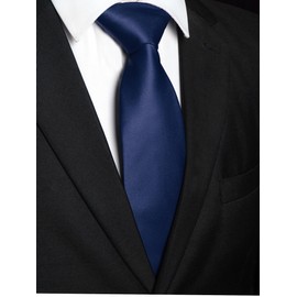 RBOCOTT Navy Blue Tie Mens Necktie for Business and Wedding Party(18)
