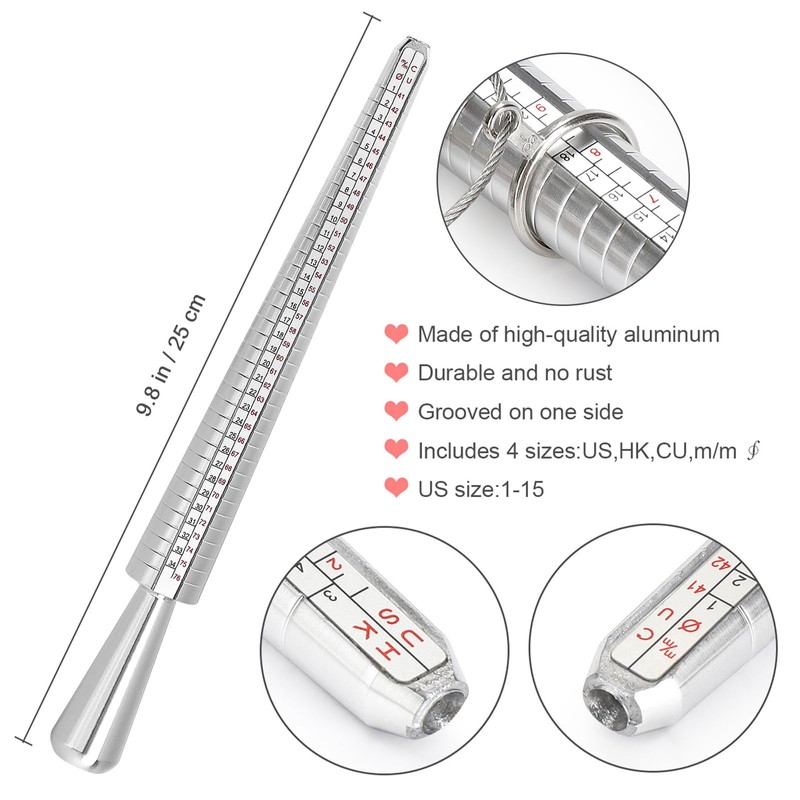 Accmor Ring Sizer Tool Including Ring Mandrel & Ring Sizer