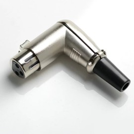 MAD OWL Right Angle XLR Cable, 3 Pin Microphone Elbow, Pro Audio DJ XLR Female Connectors (2 Packs)