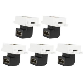 Wumedy 4K HDMI Keystone Jack Elbow Module 2.0 90 Degree 4K Keystone HDMI Jack Coupler Keystone with 3D 4K Keystone Coupler Adapter