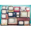 CHNYWORK 7ftx5ft Retro TV Backdrop Wooden Television Stand with TV