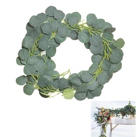 aghoer Eucalyptus Garlands, 2 m Eucalyptus Decoration, Eucalyptus Green Leaf Garland, Eucalyptus Garland, Artificial Hanging Plants, Artificial Eucalyptus Leaves, for Wedding Decoration, Party