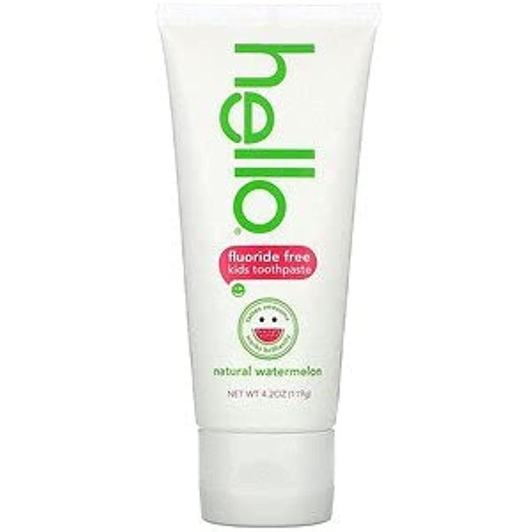 Hello Fluoride Free Natural Watermelon Toothpaste (Pack of 4)4