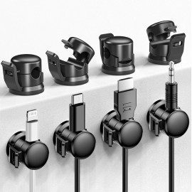 LOTUNY Cable Clips, 8 Pack Cord Organizer [Cable Smooth Adjustable