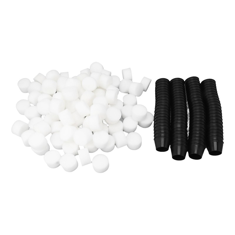 100PCS Net Cups with 100PCS Sponges Plastic Breathable Bottomless Garden