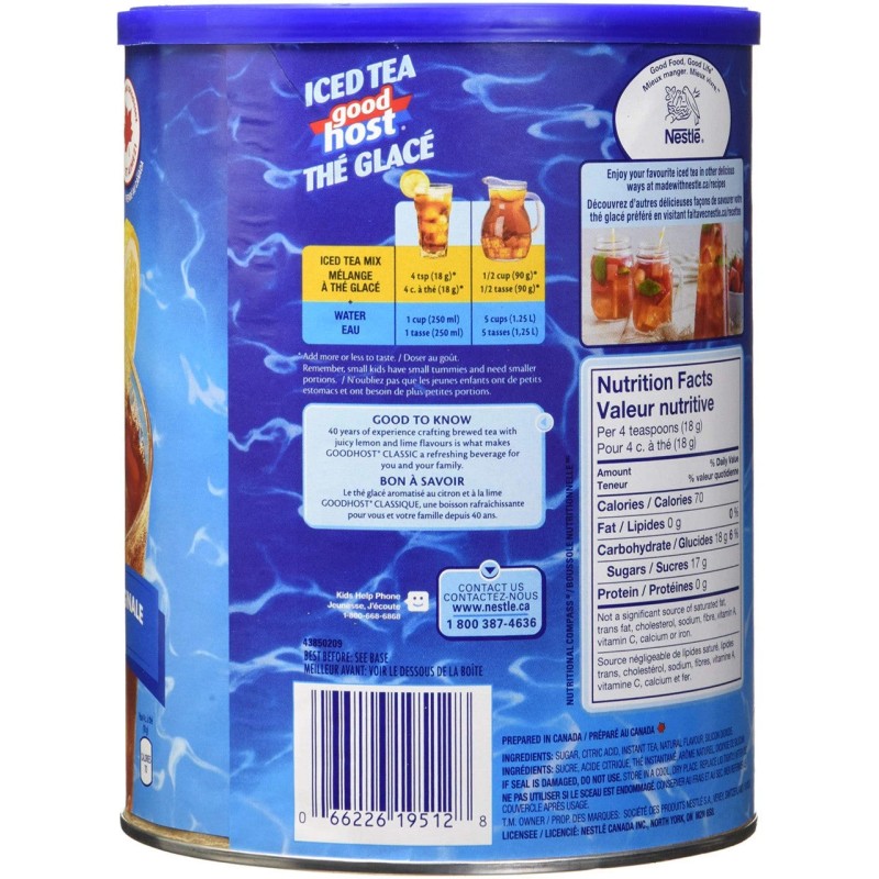 Christie Goodhost Classic Original Iced Tea Canister, 1.9 kg/4.2lbs.,