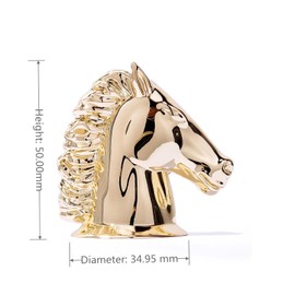 MIYKUISH Refillable Clear Glass Spray Empty Perfume Bottles With Golden Metal Horse Head Bottle Cap (Metal Horse Head Bottle Cap Only)