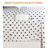 Elegant Comfort Luxury Soft Bed Sheets Polkadot Pattern 1500 Thread