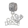 Delight Jewelry Silvertone Gotta Dance - Silver-tone Congratulations Charm Bead