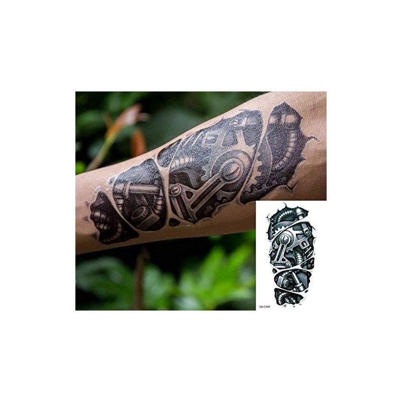 EROSPA Temporary Tattoo Sheet / Sticker - Machine Robot -
