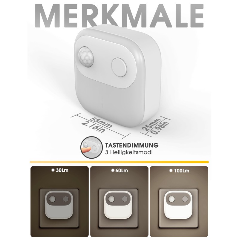 Emeritpro Night Light Socket, Pack of 2 Night Light with