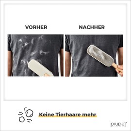 PiuPet® Haarentferner Tierhaare I Selbstreinigend I Pet Hair Remover I Tierhaarentferner Katzenhaare/Hundehaare I Tierhaarentferner Bürste | Fusselrolle Tierhaare | Katzenhaarentferner