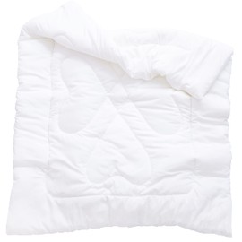 J-pinno Boys Girls Crib Toddler White Comforter Down Alternative Quilt Fluffy Duvet Insert for Spring Autumn Machine Washable (47" X 59", White 2.25 Pound)