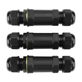 WEBN OM686-3 IP68 Waterproof Junction Box, 3-Way Outdoor Cable Screw Connections Cable Connector Distribution Box, Waterproof Outdoor Sockets Connection Box for 4-12 mm Cable