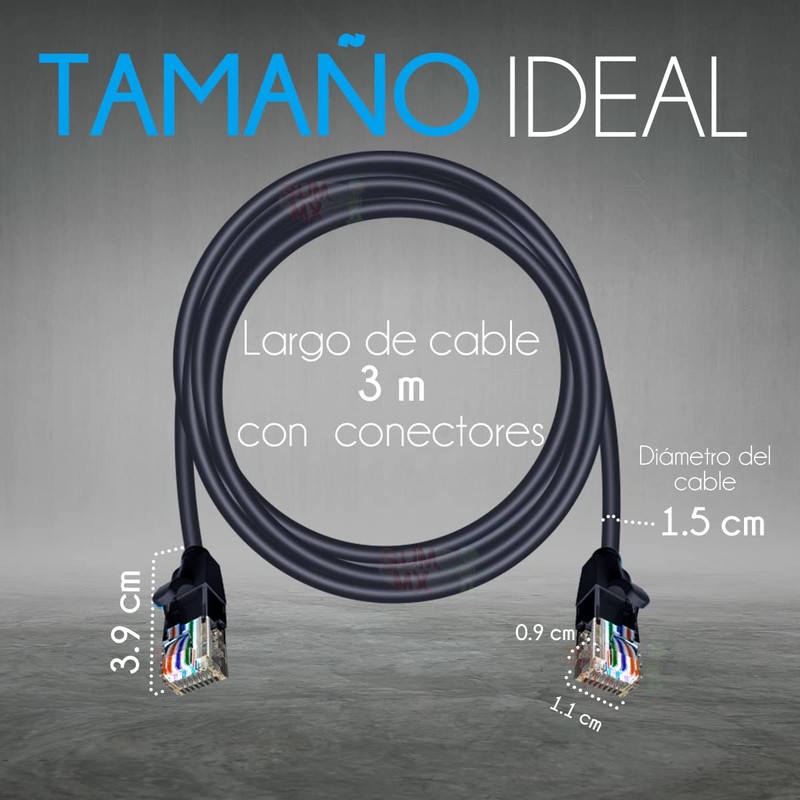 Vention Cable Ethernet Cat6 Cable de Red UTP de 3