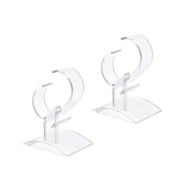 PATIKIL Watch Display Stand, C Shape Single Watch Bracelet Display Rack Transparent Watch Holder 70x50mm Pack of 2
