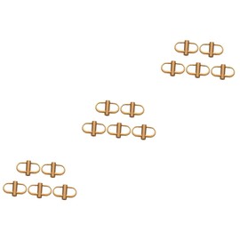 LALAFINA 15pcs Metal Buckle Chain Strap Screw Fastening Retro Gold Slide Buckles for Backpack Suitcase and Crafts