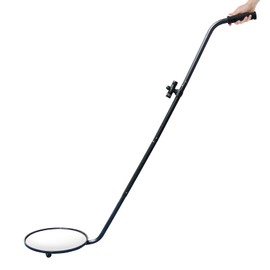 Under Vehicle Inspection Mirror,12 Inch Convex Search Mirror with Adjustable Telescoping Handle and Mirror Angle for Security Check Under Cars, Trucks, Equipments, Over Shelves and Corners