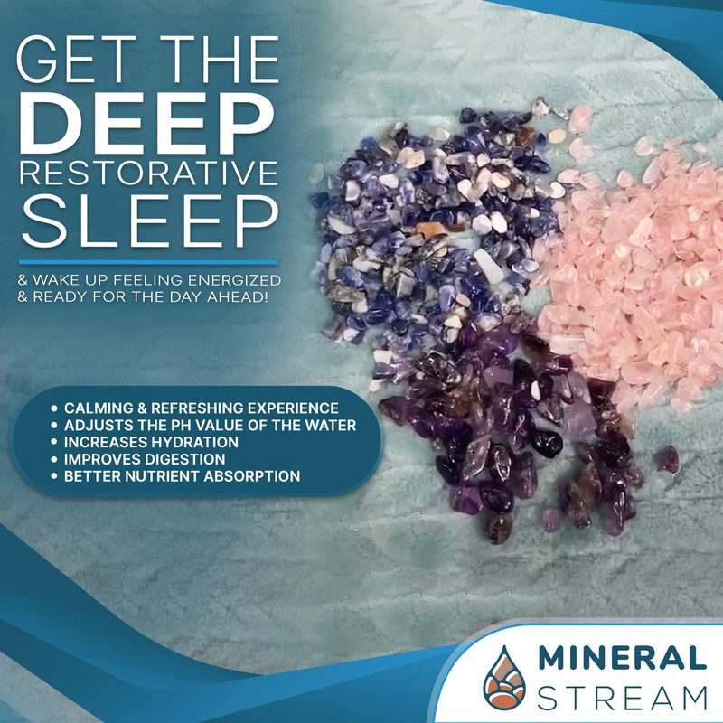 MineralStream Chakra Shower Head — Handheld Showerhead Replacement Chakra Stones