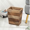 Small Wood Trash Can, Farmhouse Rectangular Garbage Can Waste Basket,