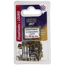 French hook 317016000053 steel brass hook, ASS. CTE 10 1007, unknown, one size