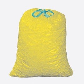 Bin Liners with Drawstring 60 L Yellow Pack of 20
