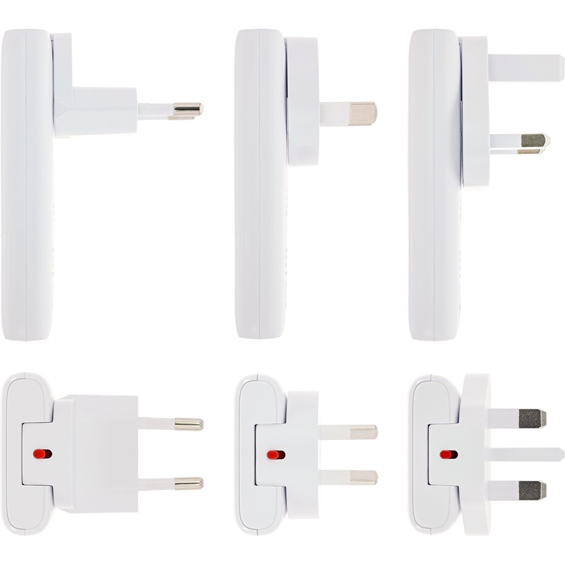 Inline USB Travel Power Supply Charger 65 W, Flat, Dual