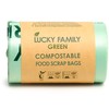 Lucky Family Green Compost Bags for Kitchen Countertop Bin -