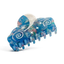 Galaxy Hair Claw Clip for Women and Girls, Large Non-Slip Hair Claw for Thick and Thin Hair, Space-Inspired Hair Accessory for Everyday Wear and Effortless Styling