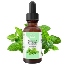 Relaxcation Pure Peppermint Oil 2 oz - Steam Distilled Natural Oil for Diffuser, Skin, Hair, Nails & Body | Minty Extract for Massage, Soap Making, Candles, DIY Beauty | Made in USA, Travel Size