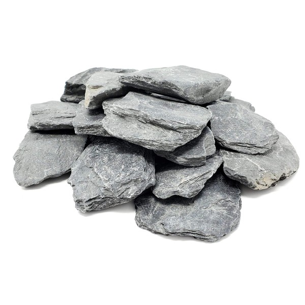 Capcouriers Small Slate Rocks - Flat Rocks - 4 Pounds of Slate Stones - Range Between 1 to 2 inches (Stones are Dusty)