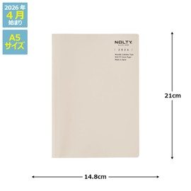 Noritsu NOLTY Planner 2026 April Start A5 Monthly Tio Gray 9301