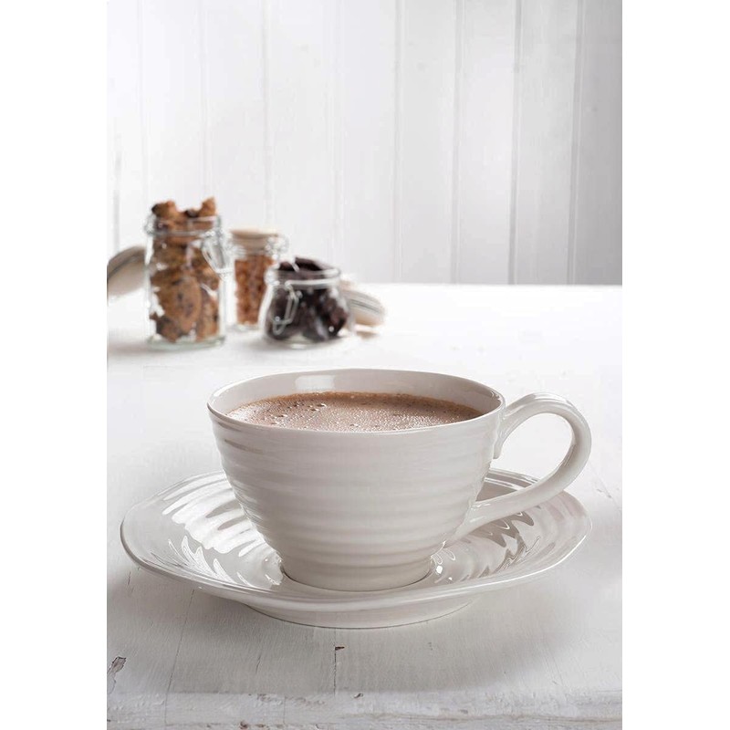 Portmeirion Sophie Conran White Jumbo Cup and Saucer
