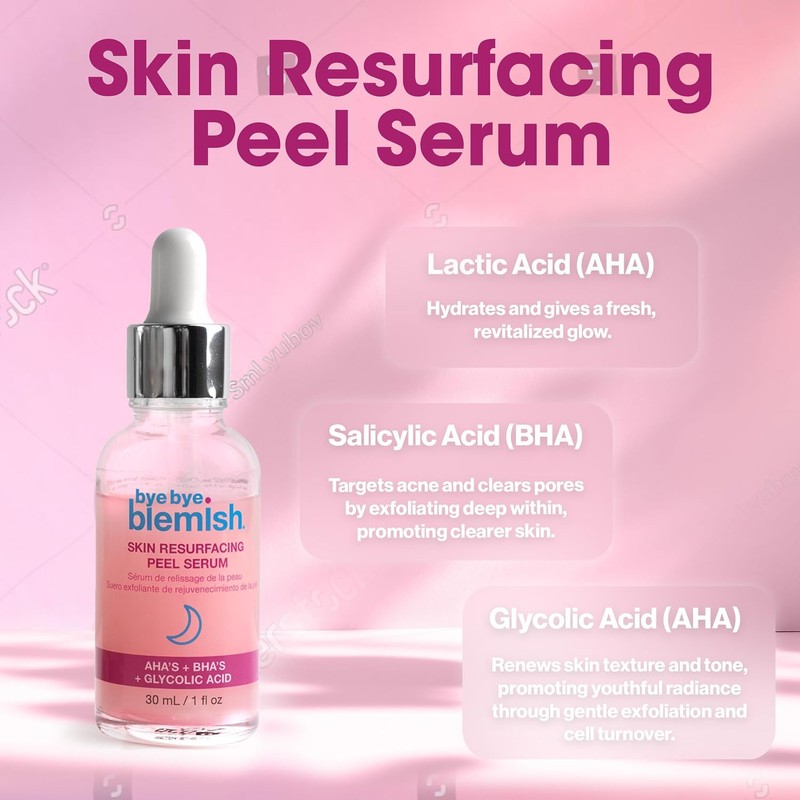 Bye Bye Blemish, Serum Resurfacing AHA + BHA Peeling, 30